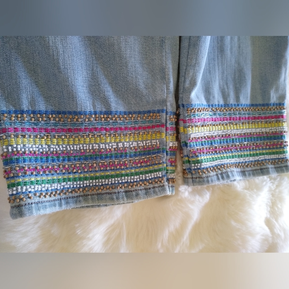 Chico's Girlfriend Beaded Jeans 👖- 3